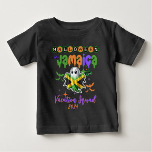 Spooky Vibes in Jamaica Tropical Halloween Fun Baby T-Shirt