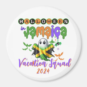 Spooky Vibes in Jamaica  Tropical Halloween Fun Magnet