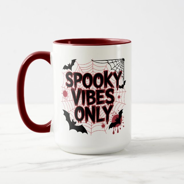 Spooky Vibes Only Aesthetic Design-67503 Mug (Left)
