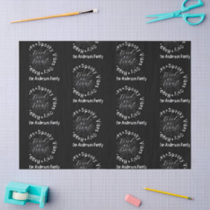 Spooky Vibes Only Black and White Happy Halloween Tissue Paper