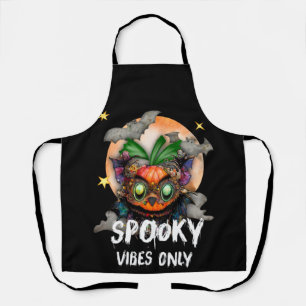 Spooky Vibes Only, Creepy Pumpkin Apron