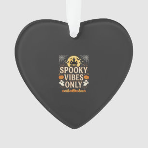 Spooky Vibes Only Halloween Ghost Castle Design_1 Ornament