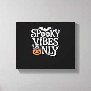 Spooky Vibes Only Halloween Sloth Oversized T-Shir Canvas Print