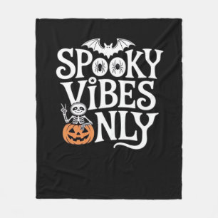 Spooky Vibes Only Halloween Sloth Oversized T-Shir Fleece Blanket