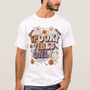 Spooky Vibes Only Shirt   Retro Halloween Tee 