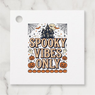 Spooky Vibes Only Vintage Halloween Shirt Design_1 Favour Tags