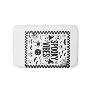 Spooky Vibes Retro Halloween Bath Mat