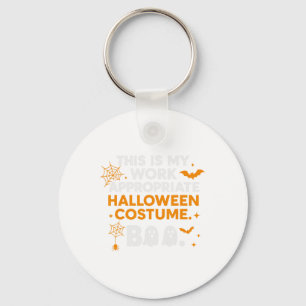 Spooky Vibes Tarot Halloween Ghost Retro Pumpkin  Keychain