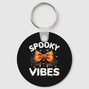 Spooky Vibes Women Girls Kids Cute Halloween Pumpk Keychain