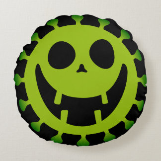 Spooky Virus Round Pillow