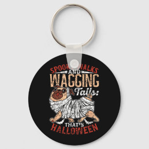 Spooky Walks And Wagging Tails_ Thats Halloween Keychain