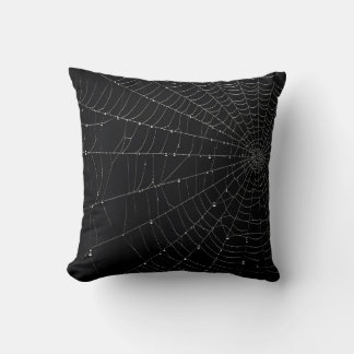 Spooky Web Throw Pillow