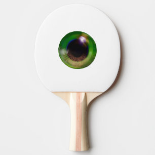 Spooky Weird Realistic Green Eye Eyeball Halloween Ping Pong Paddle