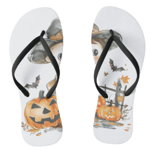 Spooky Western Fun Flip Flops