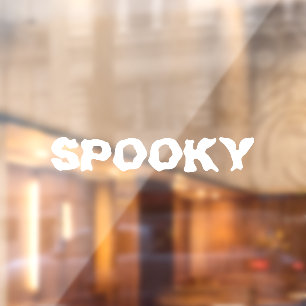 Spooky white Halloween custom text decoration Window Cling