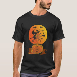 Spooky Witch Bats Full Moon Potion Scary T-Shirt