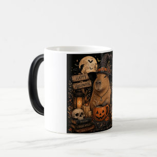 Spooky Witch Capybara Halloween Magic Mug