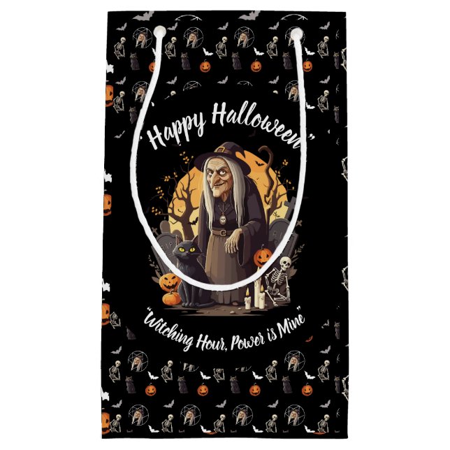 Spooky Witch Halloween Gift Bag 🎃🧙‍♀️ (Front)