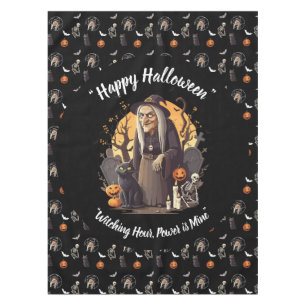 🕸️ Spooky Witch Halloween Tablecloth 🎃👻