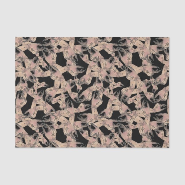 Spooky Witch Hands Pattern Halloween Tissue Paper (Front)