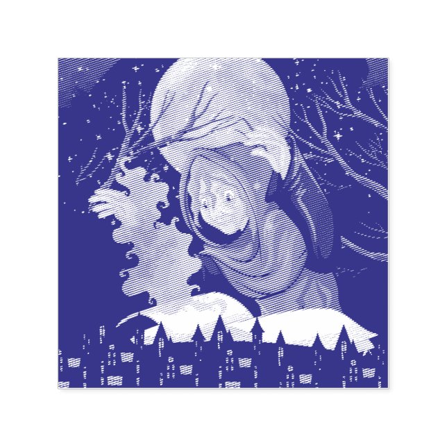  Spooky Witch & Haunted House Halloween🌙 Self-inking Stamp (Design)