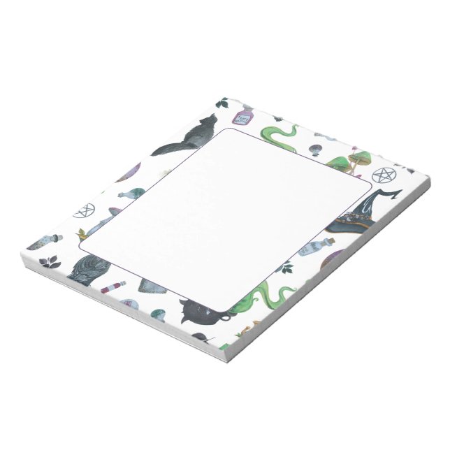 Spooky Witch Pattern Notepad (Rotated)