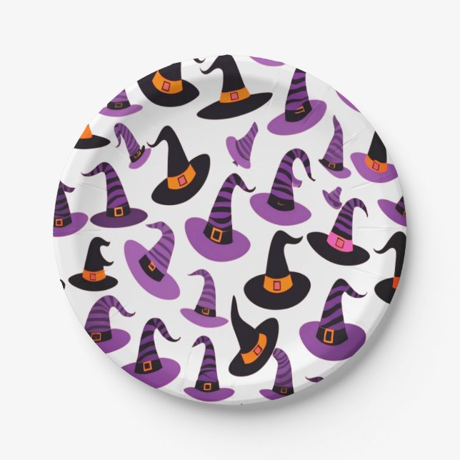 Spooky Witch Plates Halloween Creepy (Front)