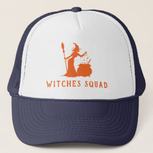 Spooky Witch Spider Frog Potion Halloween Trucker Hat