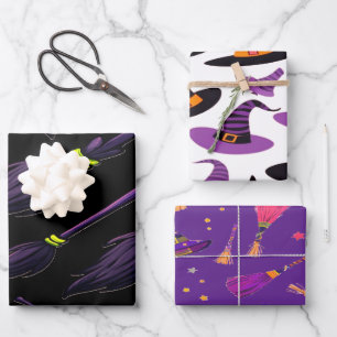 Spooky Witch Wrapping Paper Creepy Cute