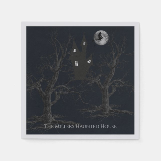 Spooky Witches Forest Napkin (Front)