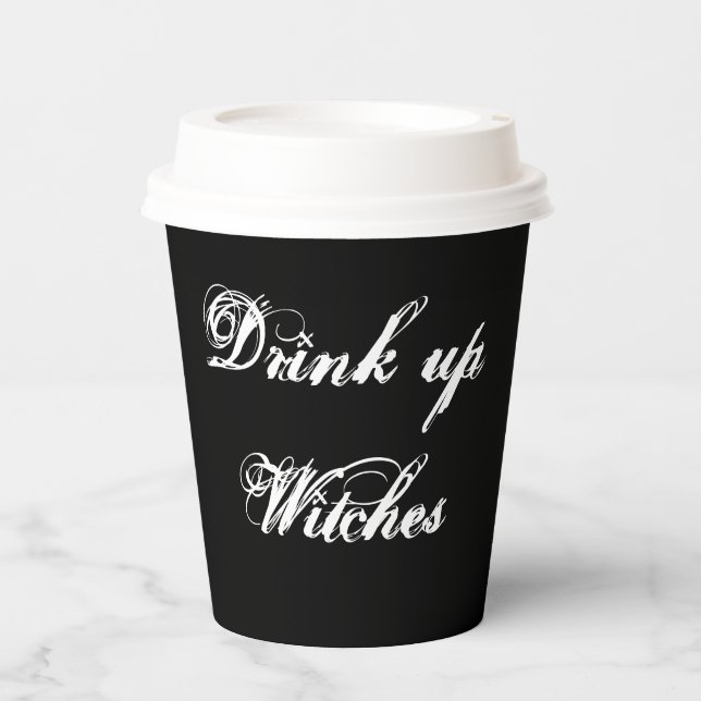 Spooky Witches Halloween Paper cup (Front)