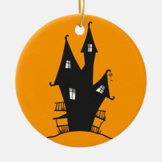Spooky Witch's House Circle Ornament