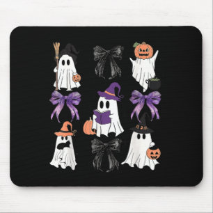 Spooky Witchy Boo Ghost Coqueet Pumkin Black Cat Mouse Pad