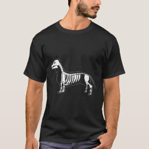 Spooky Y Dachshund Weiner Dog Halloween Skeleton T-Shirt