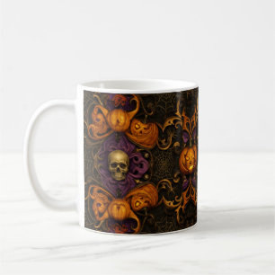 Spooky yet Charming Halloween Pattern Mug