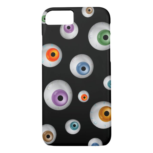 Spooky Zombie Bloodshot Eyeballs Black Case-Mate iPhone Case (Back)