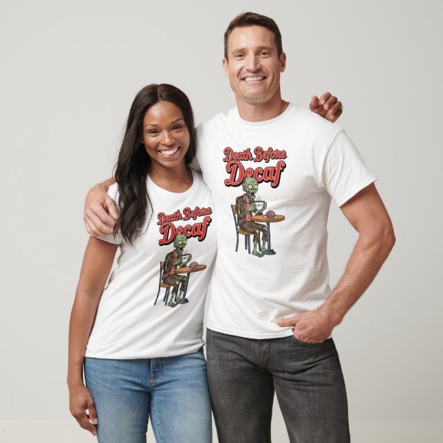 Spooky Zombie Coffee Lover Halloween T-Shirt (Unisex)