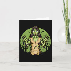 Spooky Zombie Fun Halloween Scary Zombie Halloween Card
