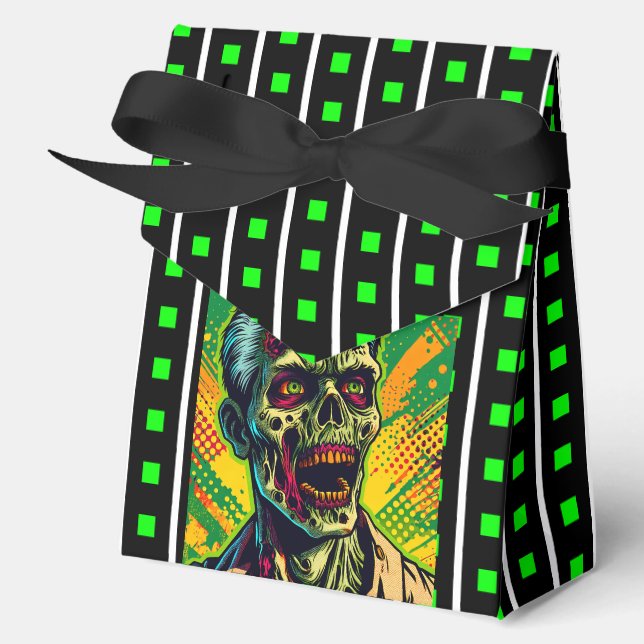 Spooky Zombie Halloween Party Favor Box (Front)