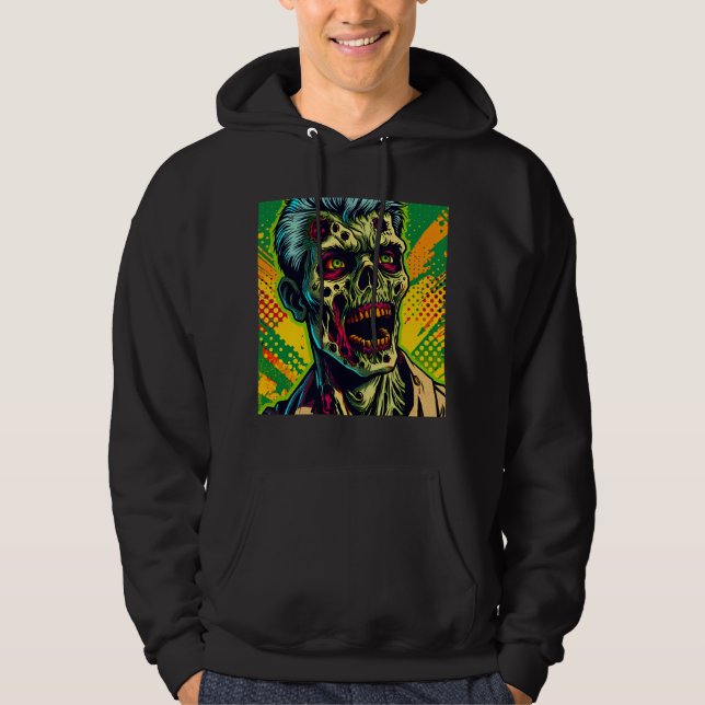 Spooky Zombie Halloween Party Hoodie (Front)