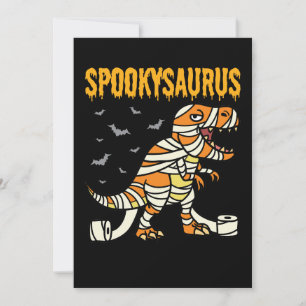 Spookysaurus Halloween Spooky T Rex Dinosaur Invitation