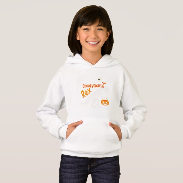 Spookysaurus Rex Halloween Sweat - shirt à capuche (Devant entier)