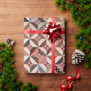 Spool quilt wrapping paper