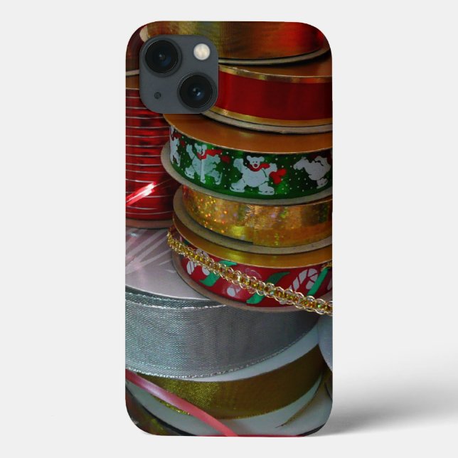 Spools of Christmas Ribbon Holiday Red and Gold Case-Mate iPhone Case (Back)
