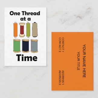 Spools Of Thread One Thread At A Time Seamstress Business Card