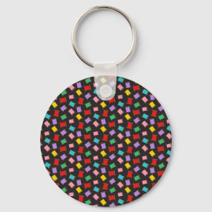 Spools Sewing Threads Black Dressmaker Seamstress Keychain