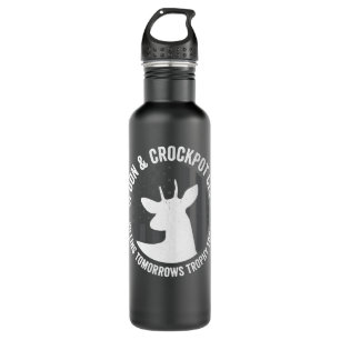 Spoon And Crockpot Club Funny Deer Hunter Hunting  710 Ml Water Bottle