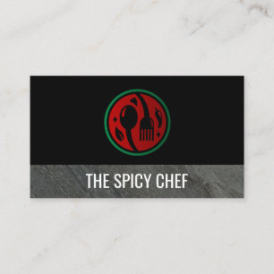 Spoon Fork Chili Logo Business Card