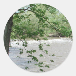 Spoon River Dam Classic Round Sticker