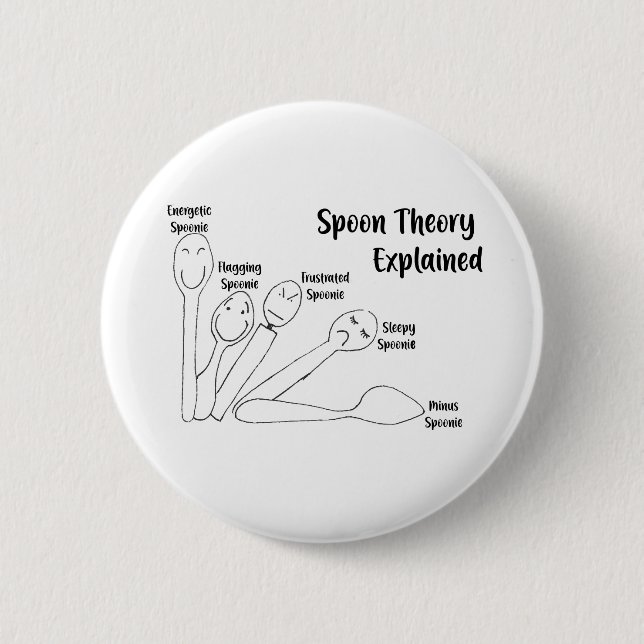 Spoon Theory Explained 2 Inch Round Button (Front)